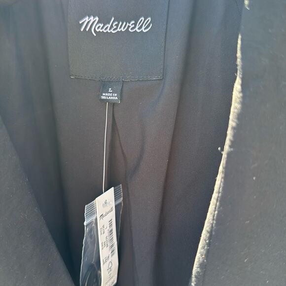 Madewell Black The Relaxed Blazer in Softdrape Size L NJ736 - Picture 6 of 6